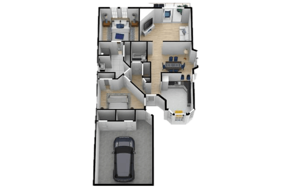 Spacious, accessible home layout designed for ease and comfort in a welcoming community setting.