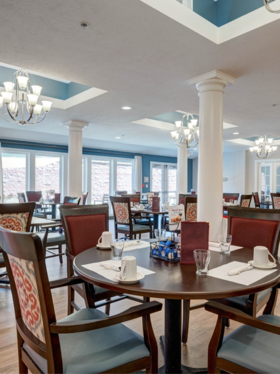 Bright and inviting dining area with elegant seating and natural light for shared meals and conversation.
