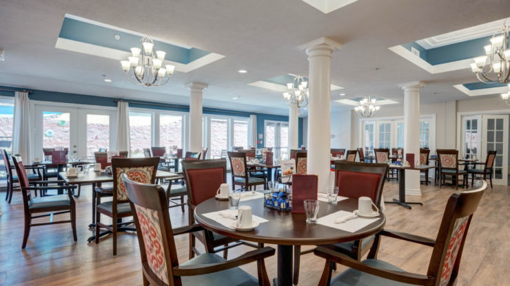 Bright and inviting dining area with elegant seating and natural light for shared meals and conversation.