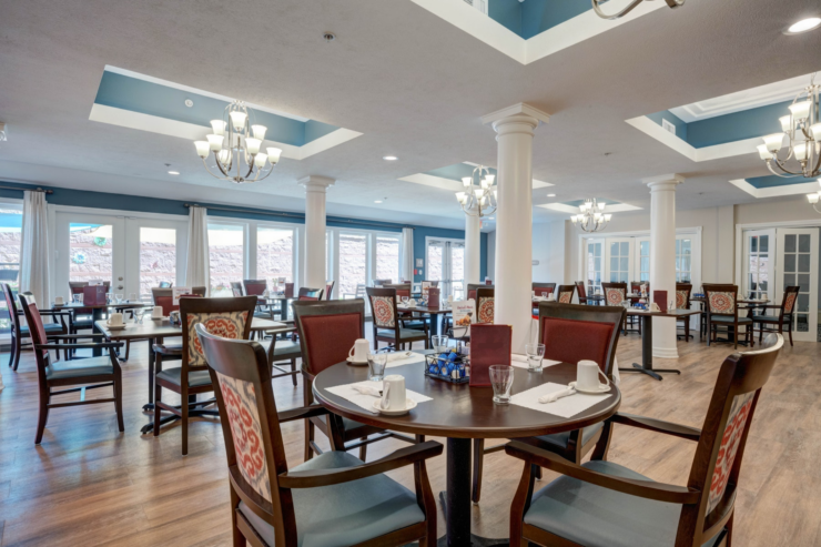 Bright and inviting dining area with elegant seating and natural light for shared meals and conversation.