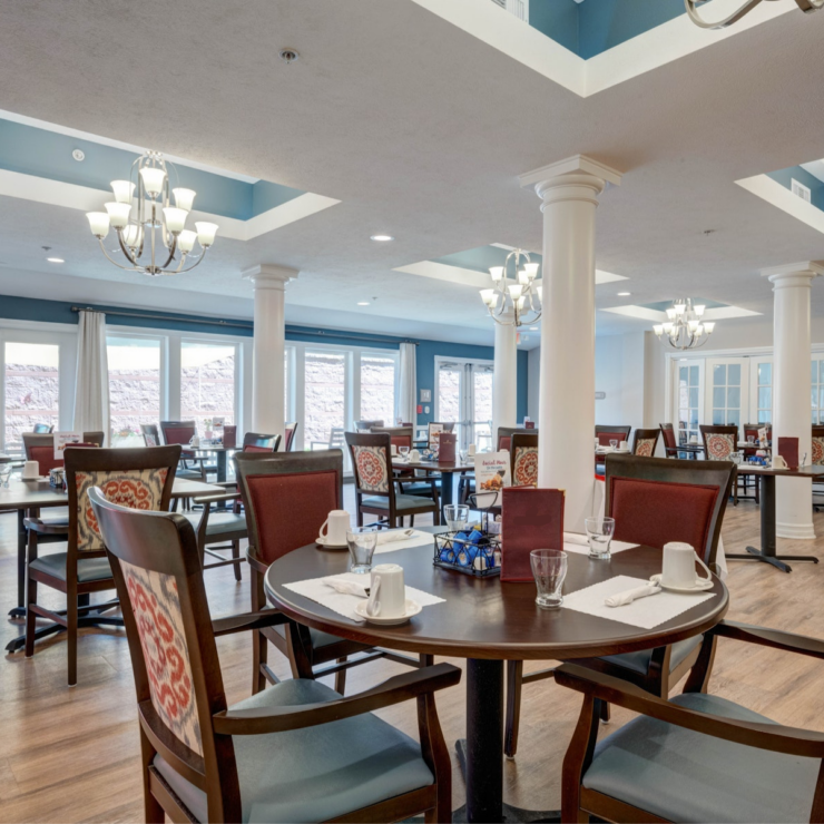 Bright and inviting dining area with elegant seating and natural light for shared meals and conversation.