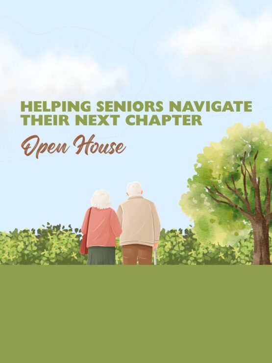Elderly couple enjoying a peaceful outdoor setting surrounded by greenery and trees.