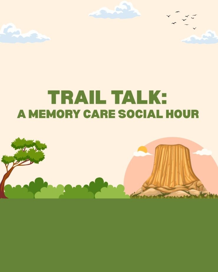 Community social hour promoting connection and support in a peaceful outdoor setting.