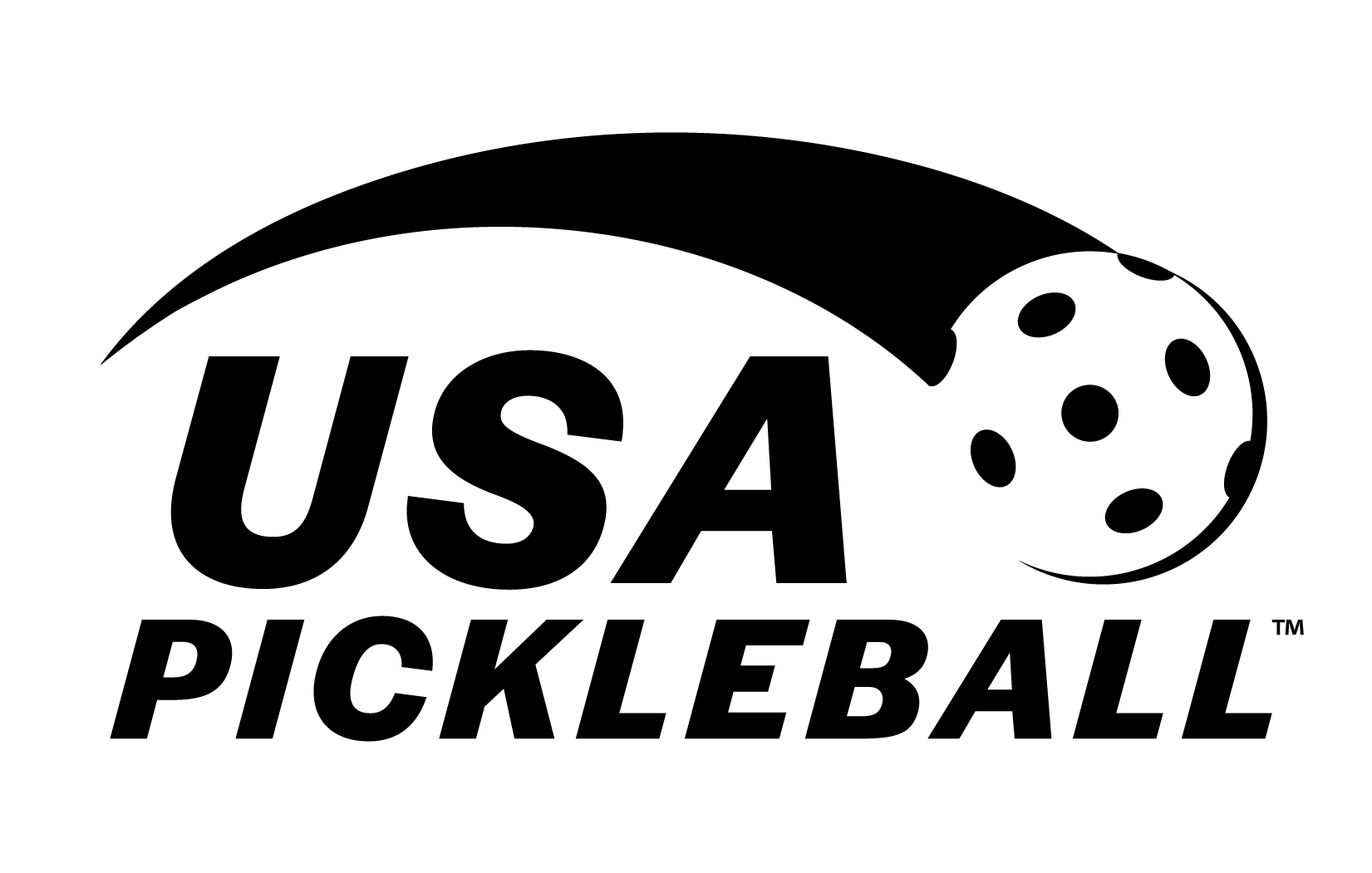 Logo featuring a pickleball and bold text promoting active community engagement.