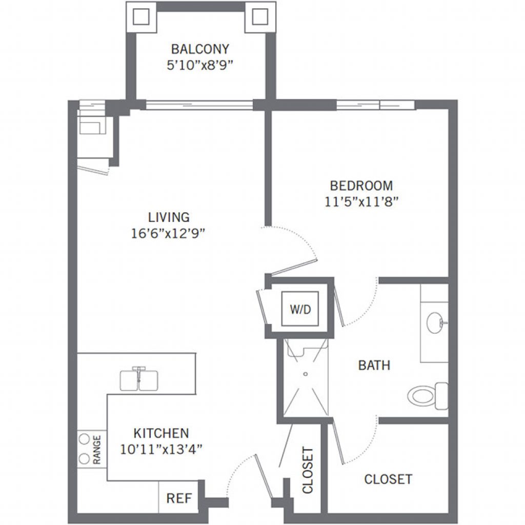 Acoya Mesa floorplan - Morrison 1 bed