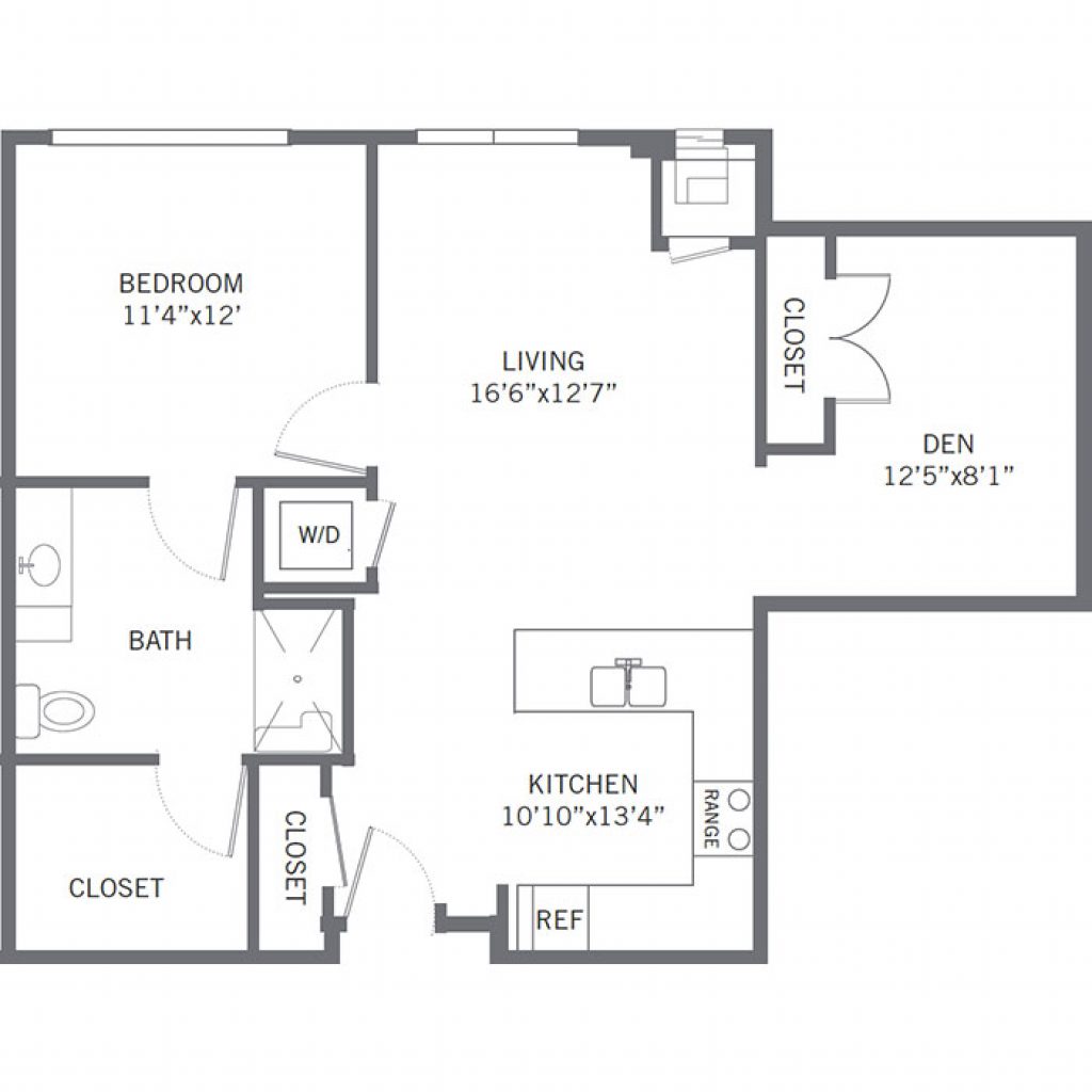 Acoya Mesa floorplan - 1 bedroom, Twain