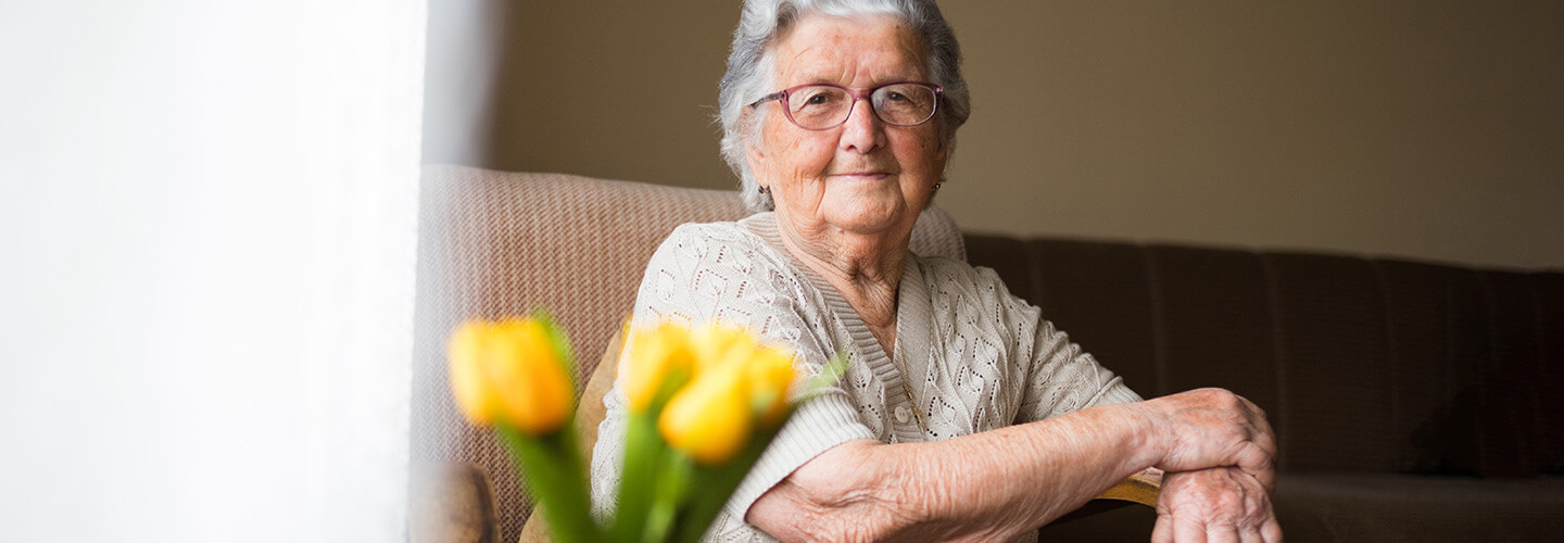 senior woman in memory care