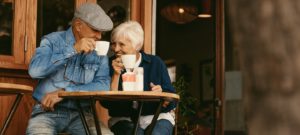 Senior Couple Having Coffee Date