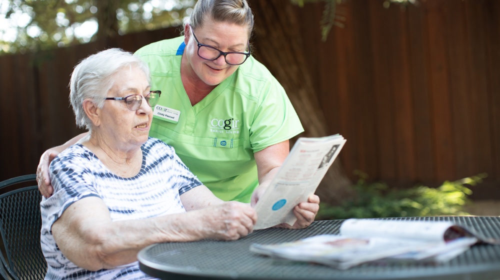 memory care Vancouver, senior women reading a menu