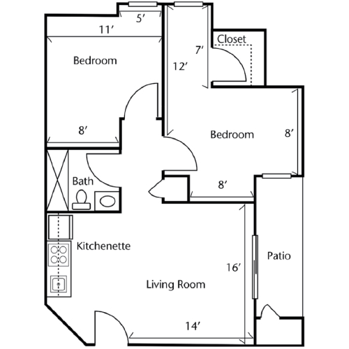 senior 2 bedroom housing Vallejo CA