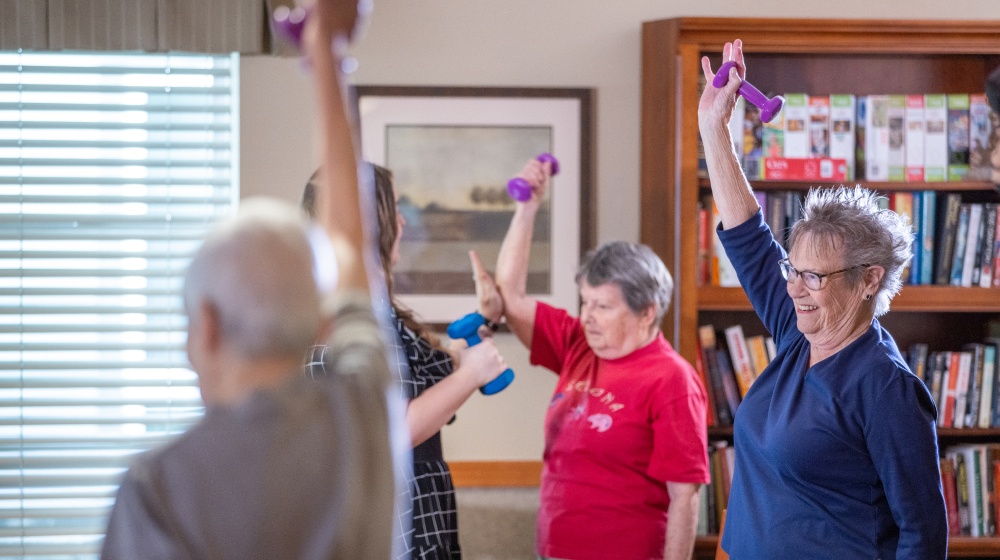 senior care programs: weight & fitness class