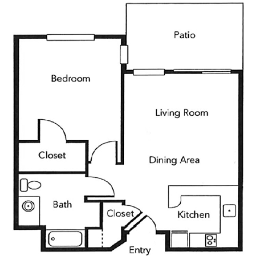 senior housing Sonoma County 1 bedroom