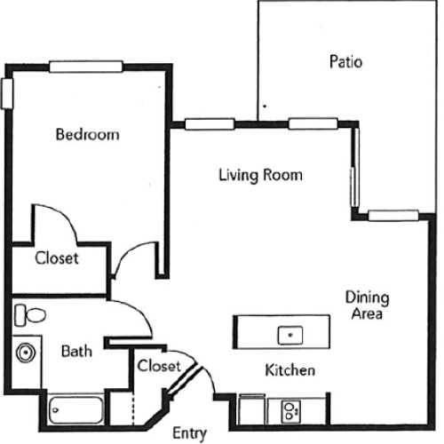 senior housing Sonoma County 1 bedroom